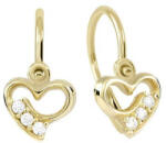 Soliter Brilio Sárga arany gyermek szív fülbevaló 239 001 00970