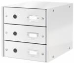 LEITZ Irattároló, laminált karton, 3 fiókos, LEITZ "Click&Store", fehér (E60480001) - tutitinta