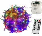Voltronic Kültéri LED elemes fényfüzér - 10m - 100 LED, színes - távirányítóval (30101138)