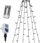 Voltronic LED fényfüzér függöny gyűrűvel, meleg fehér 6x2m (192 LED) (30101251)