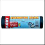  Szemeteszsák 40 liter 55 x 62 cm erősített 20 db/tekercs fekete (41234)