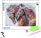 RIla Crafts Диамантена мозайка - гоблен Rila Crafts, 30х40см, Артистични коне (R1-12B) - technomani
