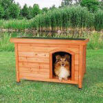 TRIXIE Classic Dog Kennel - kutyaház (barna) féltetős (S-M) 85×58×60cm (028-39551)