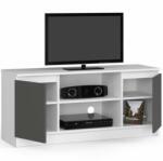 AKORD TV állvány 120 cm - Akord Furniture - fehér / szürke (5907504380995)