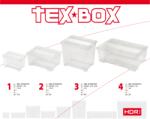 Heidrun Tex Box Tárolódoboz, Tetővel 38x28x14cm
