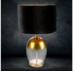 Eurofirany Kaja 01 asztali lámpa bársony búrával Fekete/arany 40x70 cm (HS395217)