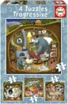 Educa Puzzle Educa 4 în 1 - Povești din pădure (EDU19685) Puzzle