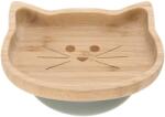 Lassig Castron de bambus cu vid Lassig - Little Chums Cat (4042183394084) Set pentru masa bebelusi