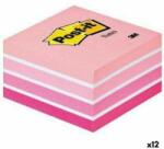 Post-it notebook 76 x 76 mm roz 450 coli (12 bucăți)