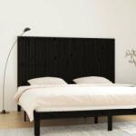 vidaXL Fekete Fenyőfa Fali Fejtámla - 204x110 cm (824932)
