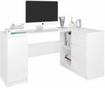 Mobene Modern sarok számítógépasztal N12 - fehér - pepita