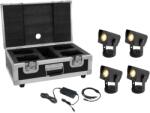 EUROLITE Set 4x AKKU Dot 1 RGB/WW QuickDMX bk + Charger + Case (20000834)