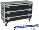 EUROLITE Set 12x LED IP T-Bar 16 QCL Bar + Case with wheels (20000888)