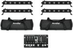 EUROLITE Set 4x LED BAR-6 QCL RGBW + 2x Soft Bag + Controller (20000405)