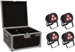 EUROLITE Set 4x LED IP PAR 3x9W SCL Spot + Case (20000845)