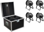 EUROLITE Set 4x LED PAR-64 HCL 12x10W bk + Case (20000046)
