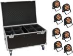 EUROLITE Set 8x LED IP PAR 12x8W QCL Spot + Case with wheels (20000881)