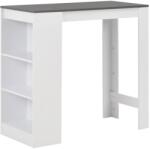 vidaXL fehér bárasztal polccal 110 x 50 x 103 cm (280216) - vidaxl