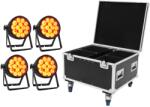 EUROLITE Set 4x LED IP PAR 14x10W HCL + Case (20000665)