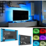 Alloet LED szalag, TV-re rögzithető hangulatlámpa távirányítóval (10082)