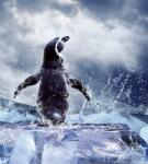  Pingvin a jégtömbön, poszter tapéta 225*250 cm (MS-3-0219)
