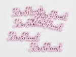  Fa "Isten Hozott" felirat pink 10cm 6db/csomag (4330P)