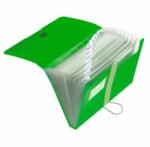 Herlitz Servieta din plastic cu compartimente Herlitz Easy Orga opac verde mar