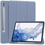  LEATHER Flip din PIELE pentru Samsung Galaxy Tab S9 gri-albastru