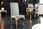 LuxD Design szék Rococo szürke / arany