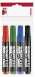 ICO Alkoholos marker készlet, 1-4 mm, vágott, ICO "Permanent 12 XXL", 4 különbözõ szín (4 db) (TICP12XV4)
