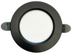 NEDES beépíthető mini led panel kerek 7, 5W természetes fehér fekete színű - külső táppal (LDL321B)