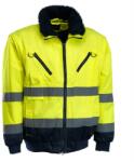 ROCK Jachetă de înaltă vizibilitate tip pilot galben-bleumarin 3în1 XL