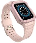 gigapack Pótszíj (egyedi méret, szilikon, közepesen ütésálló, állítható + szilikon keret) RÓZSASZÍN Apple Watch Series 4 40mm, Apple Watch Series 5 40mm, Apple Watch Series 1 38mm, Apple Watch Ser (GP-141534)