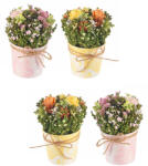 Decorer Set 4 flori artificiale multicolore in ghiveci 7x10 cm (A09.03.99deco)