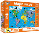 Galt Magic puzzle galt, harta lumii cu animale, 1005464 (5011979623751)