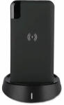 V-TAC Powerbank cu stand de incarcare, Wireless 8000mAh, 2x USB, USB-C, Negru, 2.1 A, 5 W (ELP-SKU-8863)