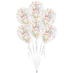 Amscan Baloane din latex cu confetti mix 6 buc