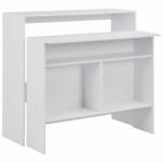 vidaXL Masă de bar cu 2 blaturi, alb, 130x40x120 cm (280217)