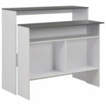 vidaXL Masă de bar cu 2 blaturi, alb, 130x40x120 cm (280221)