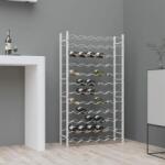vidaXL Suport sticle de vin pentru 72 sticle, alb, metal (340912) - comfy Suport sticla vin