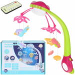 Nobo Kids Carousel Beds Animals Projector Pink