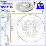 DELPHI Disc frana DELPHI BG5143C (BG5143C) - automobilus