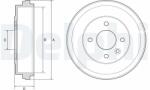 DELPHI Tambur frana DELPHI BF637 (BF637)
