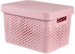 Keter Infinity Dots doboz 17L fedéllel rózsaszín (229152)