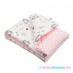 NEW BABY Babatakaró - Minky New Baby Maci rózsaszín 80x102 cm