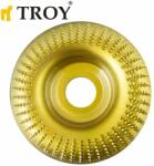 TROY Диск за дърво - за ъглошлайф / Диск за шлайфане на дърво / Troy 25070 / 100 мм - овал - тороид (T 25070)