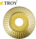 TROY Диск за дърво - за ъглошлайф / Диск за шлайфане на дърво / Troy 25073 / 84 мм - овал - полусферичен профил (T 25073)