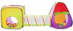 Malatec Cort de joacă cu tunel și 200 de bile cadou #galben-violet (00002880)