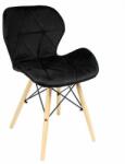 Jumi Skandináv stílusú szék, bársony, fekete és natúr, 46x50x73 cm, Velvet (ART-CM-946385)