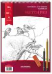 Aurora Bloc desen cu spirala, A3, 100 file - 90g/mp, pentru schite creion, AURORA Esquisse - hartie alba (3100KU)